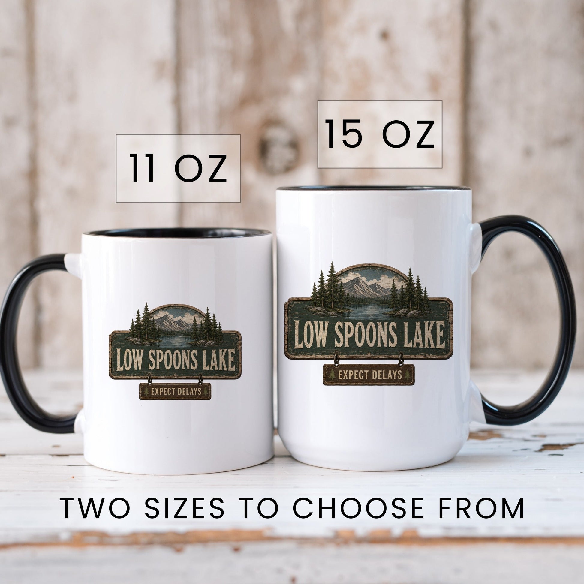 Low Spoons Lake coffee mug