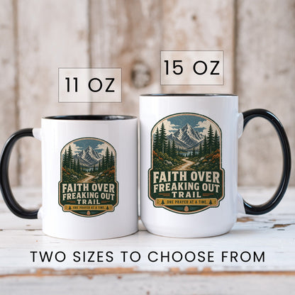 Faith Over Freaking Out coffee mug scene 6
