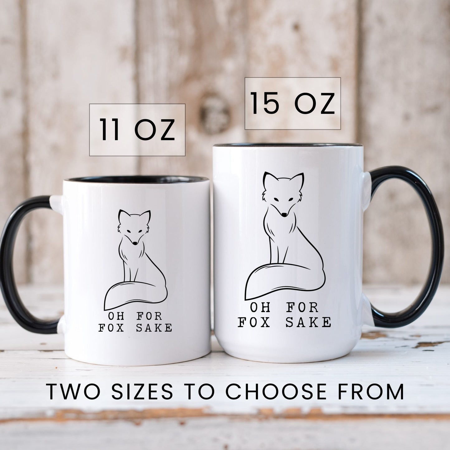 Oh For Fox Sake Mug - lifestyle photo