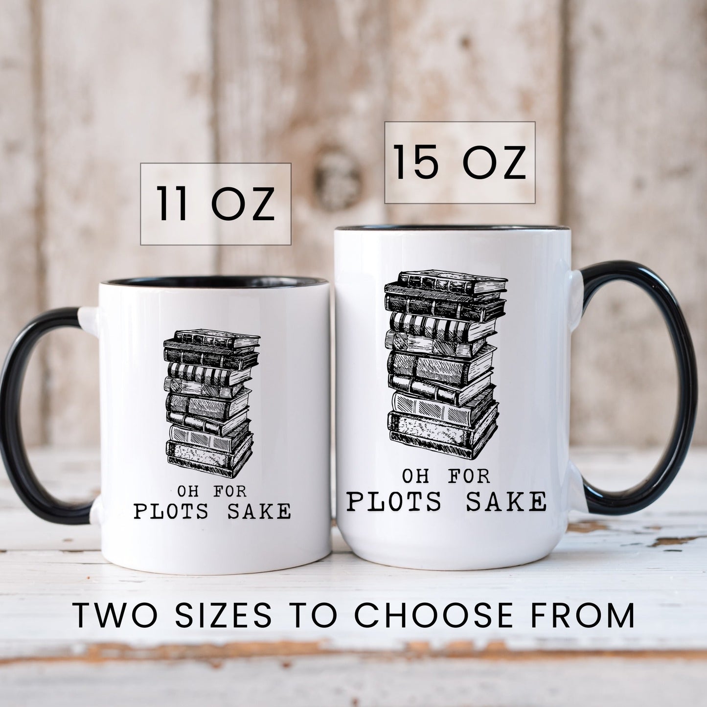 Oh For Plot's Sake mug lifestyle scene 6