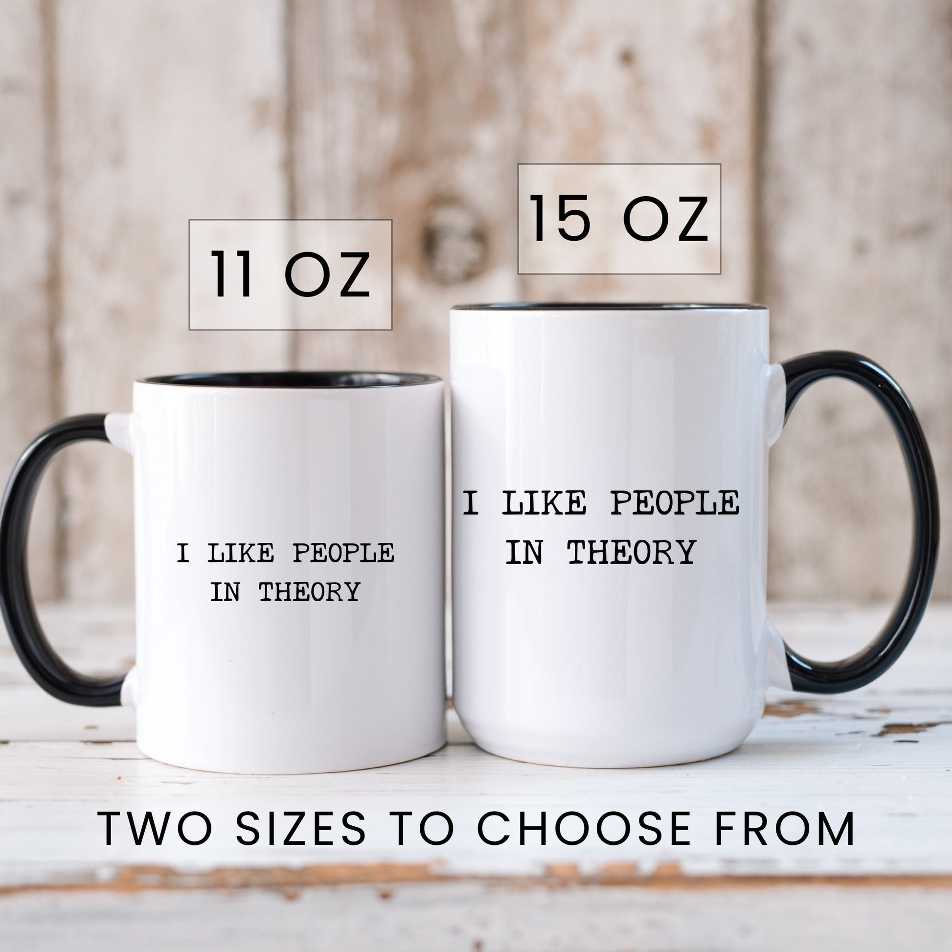 I like people in theory funny introvert coffee mug