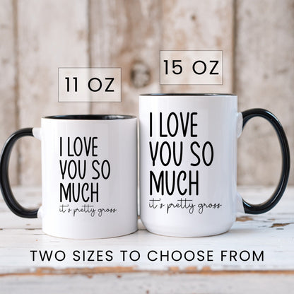 Funny I love you anniversary coffee mug lifestyle