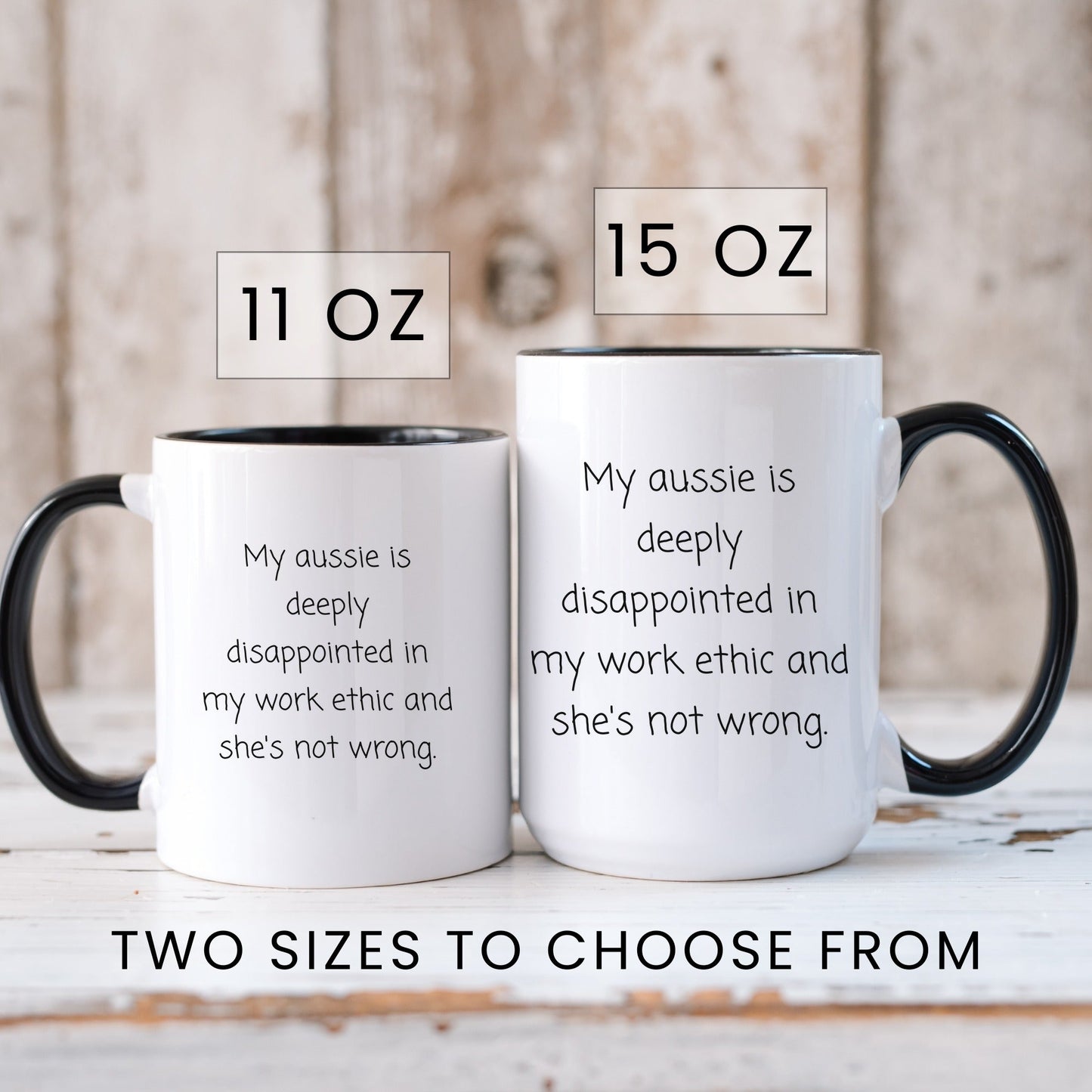 Lifestyle Photo #6 Disappointed Australian Shepherd Mug