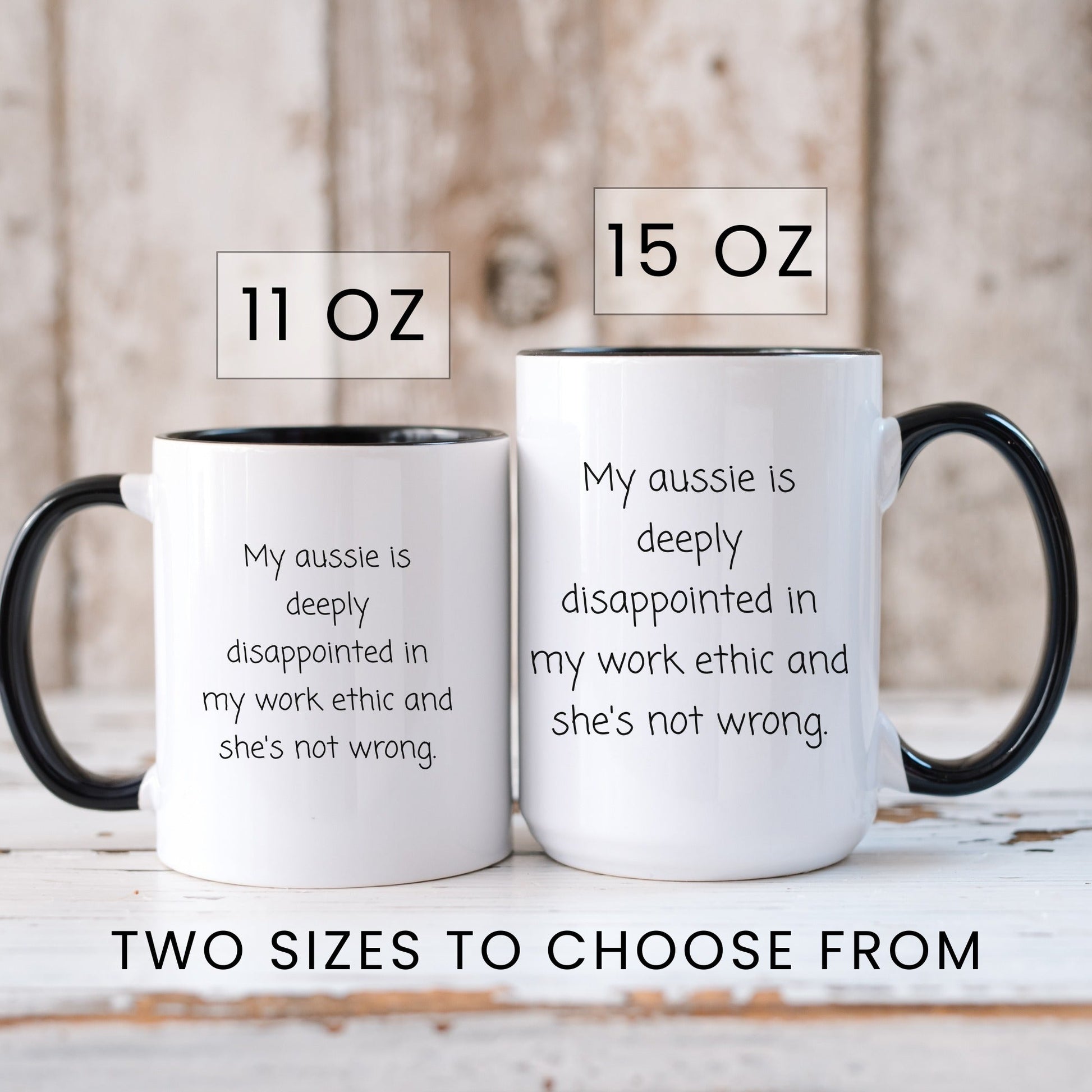 Lifestyle Photo #6 Disappointed Australian Shepherd Mug