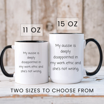 Lifestyle Photo #6 Disappointed Australian Shepherd Mug