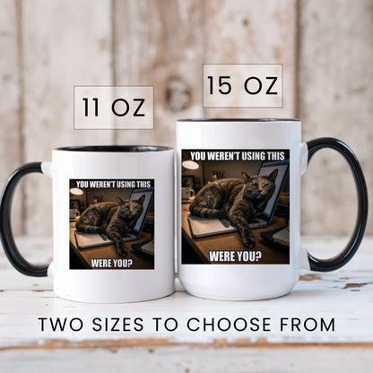 You werent using this tortoiseshell cat coffee mug