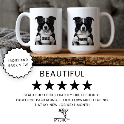Border Collie Genius coffee mug — review