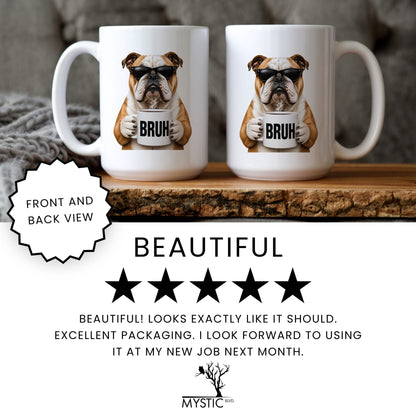 English Bulldog Bruh coffee mug — review