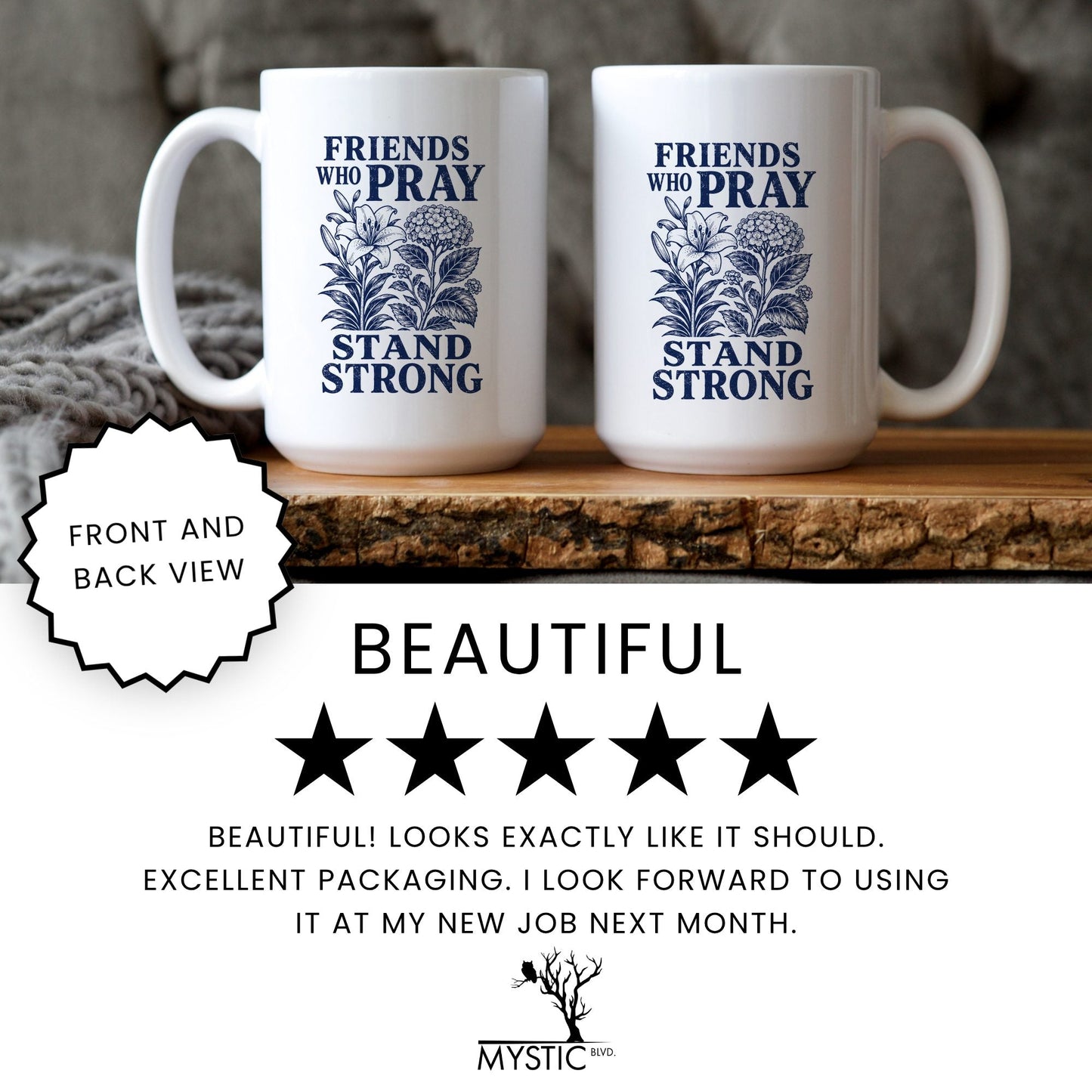 Friends Who Pray Stand Strong coffee mug five star review