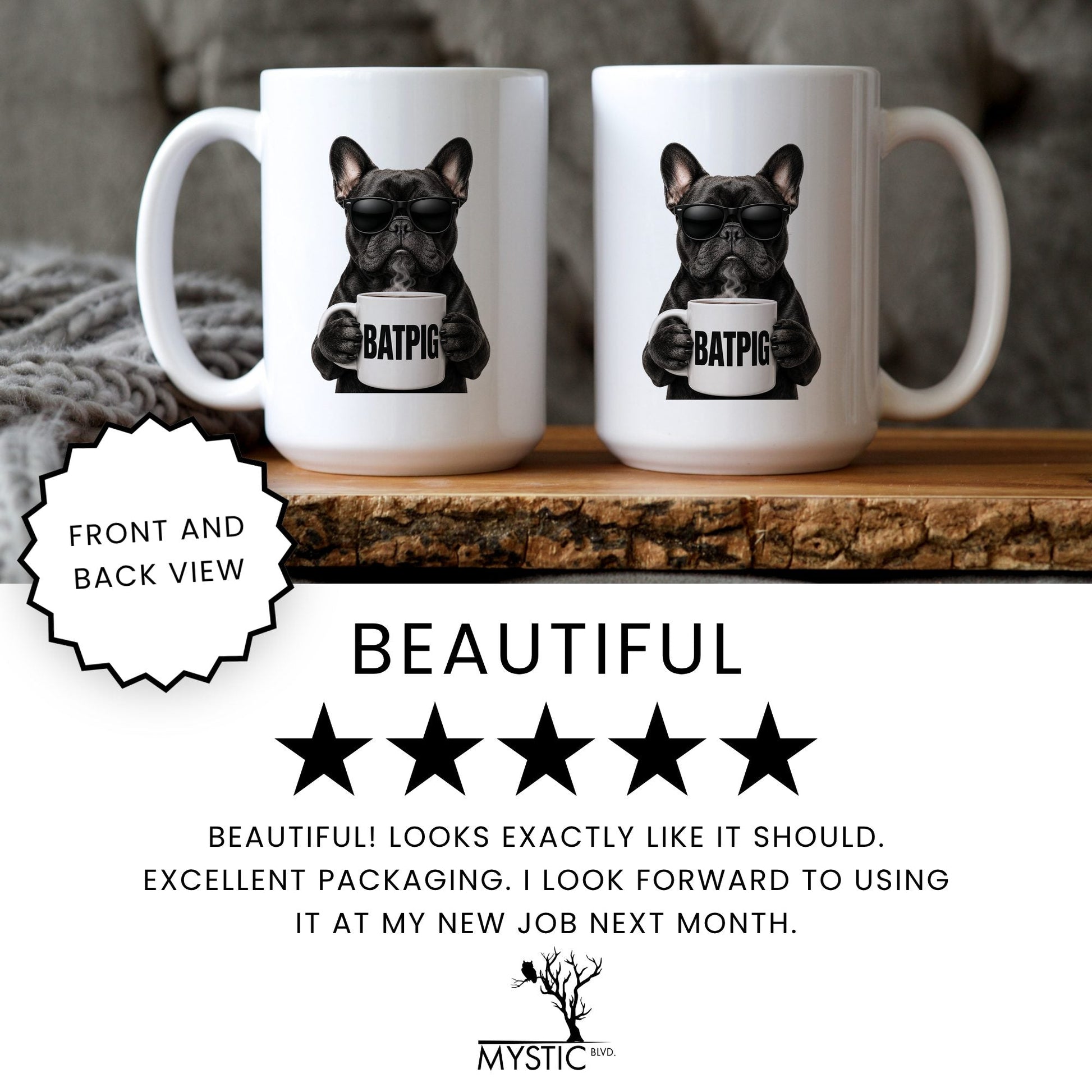 French Bulldog Batpig coffee mug — review