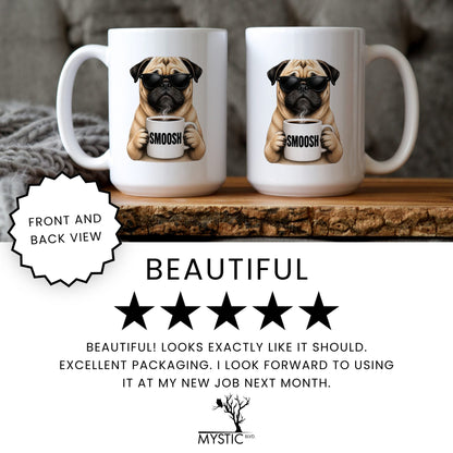 Pug Smoosh coffee mug — review