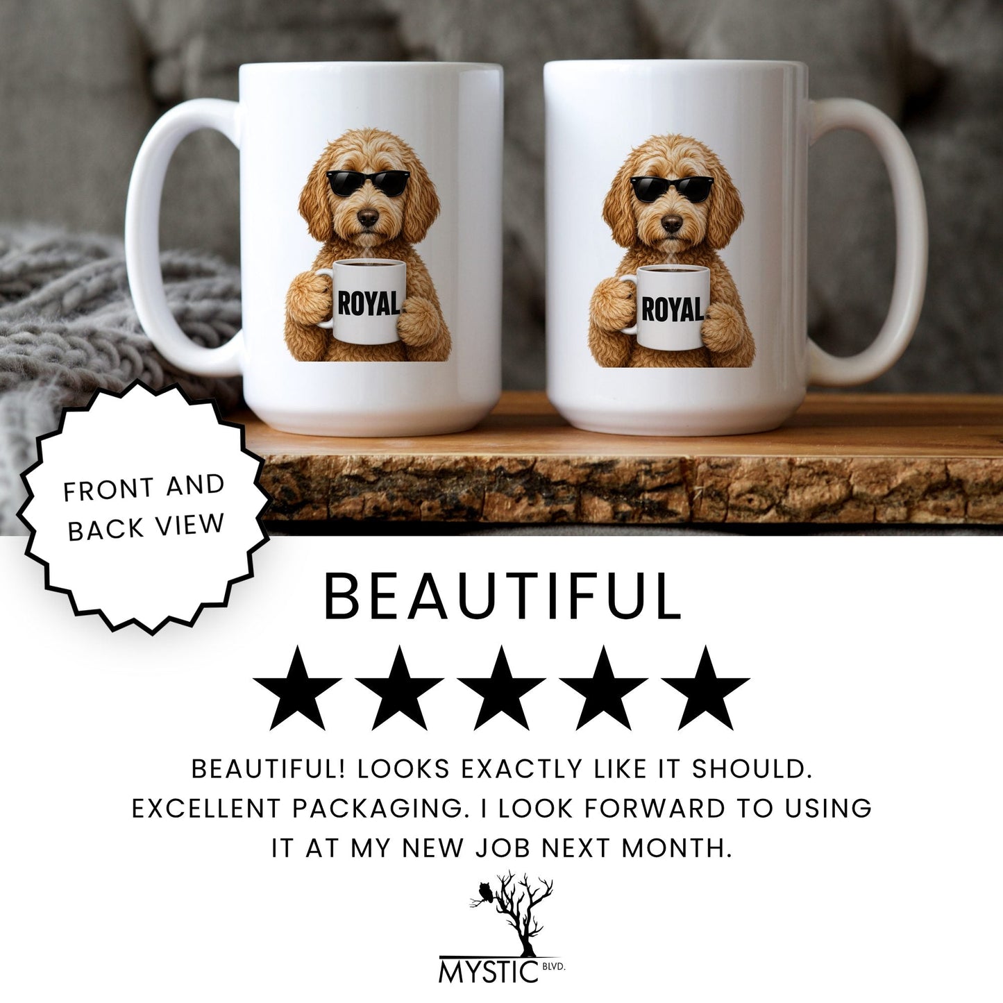 Goldendoodle Royal coffee mug — review