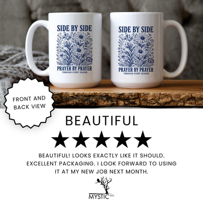 Side by Side, Prayer by Prayer coffee mug five star review
