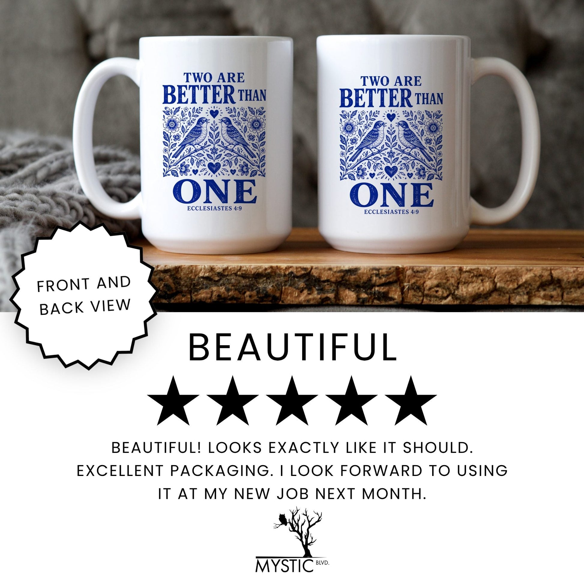 Two Are Better Than One coffee mug five star review
