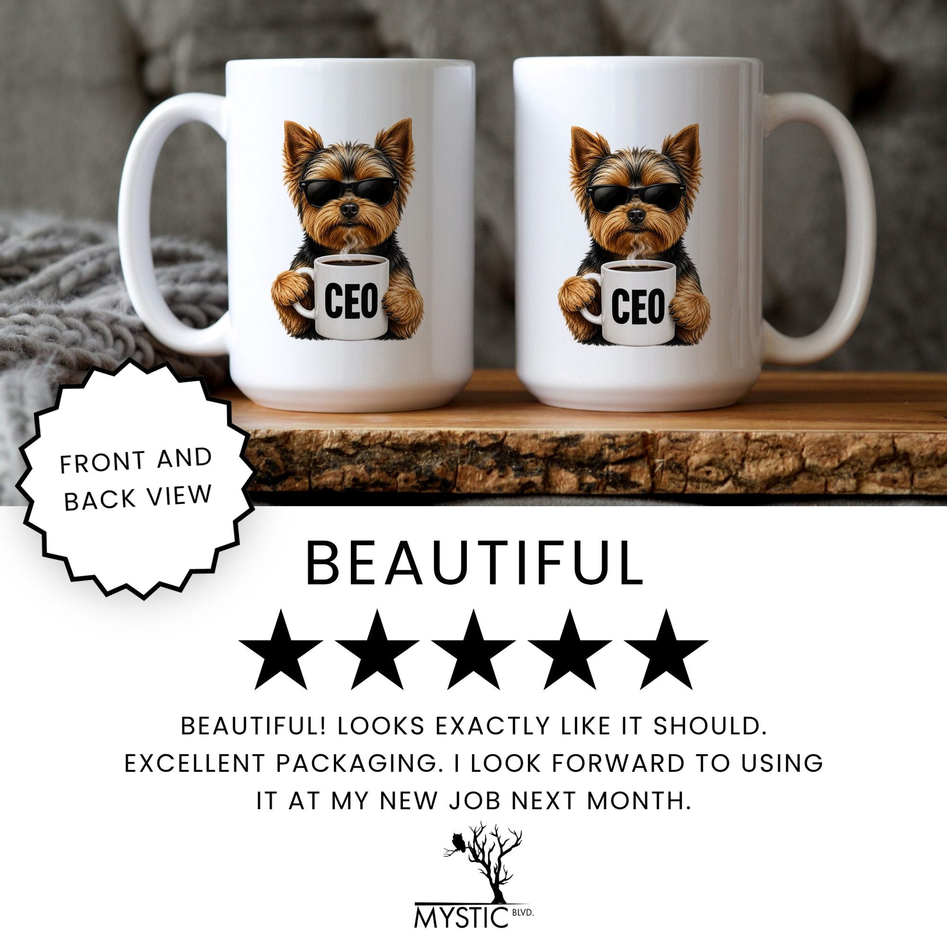 Yorkie CEO coffee mug — review