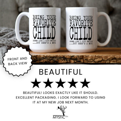 Favorite child coffee mug lifestyle
