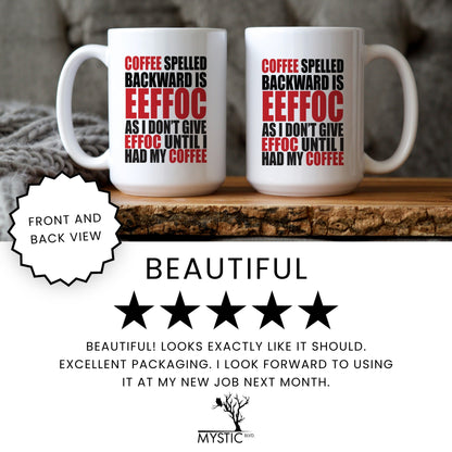 Funny eeffoc sarcastic coffee mug lifestyle