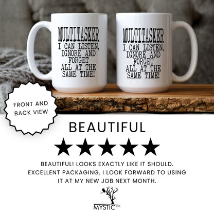 Funny multitasker coffee mug lifestyle