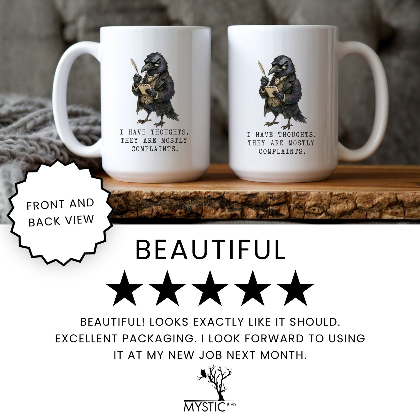 Mostly Complaints Crow Mug