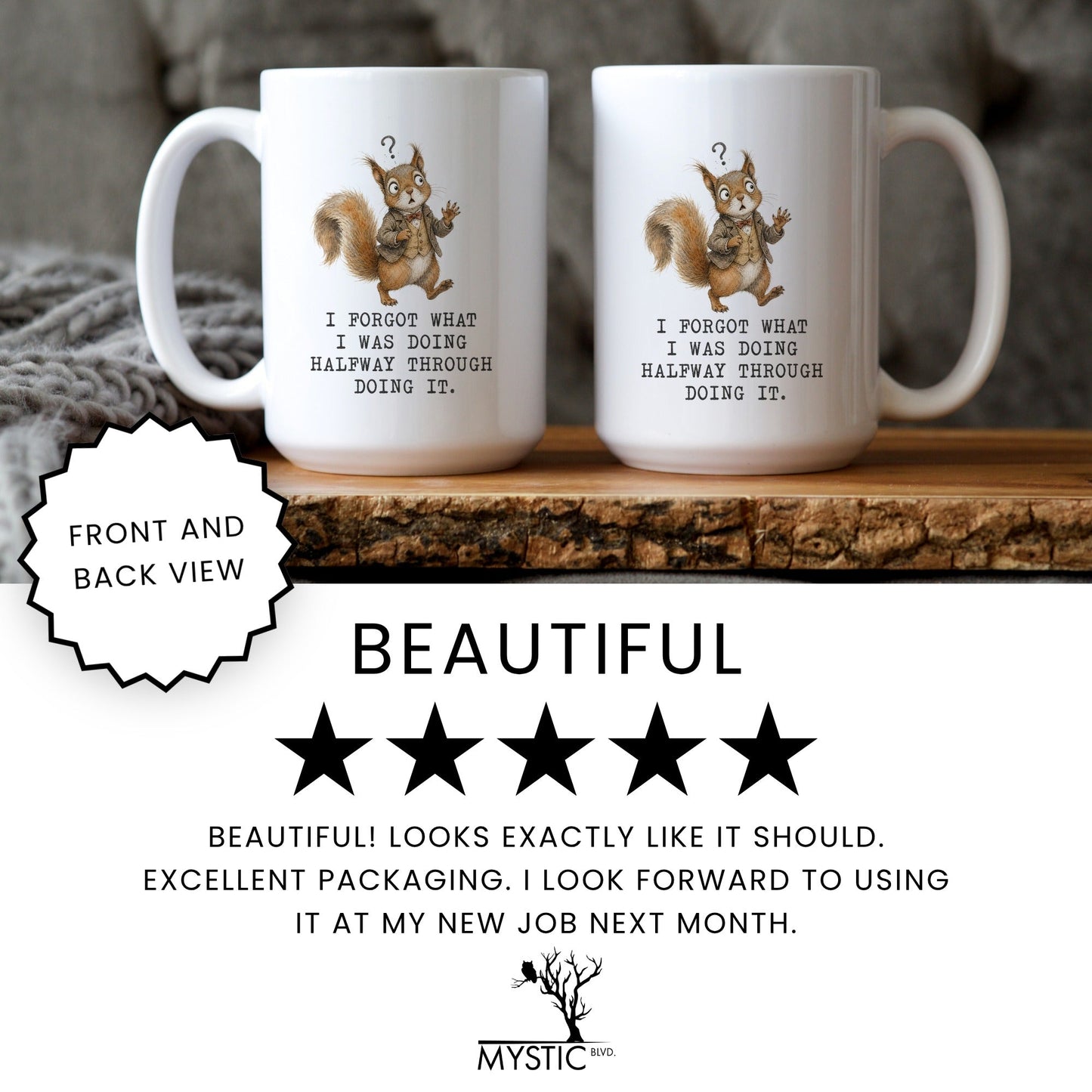Lifestyle Photo #7 Forgot What I Was Doing Squirrel Mug