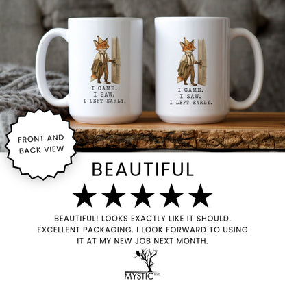 Lifestyle Photo #7 Left the Party Early Fox Mug