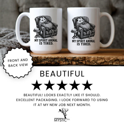 My Spirit Animal Is Tired Opossum Mug