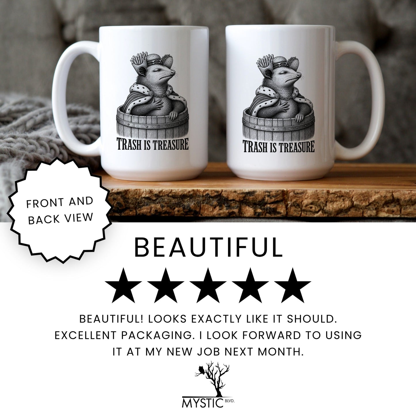 Trash Is Treasure Opossum Mug