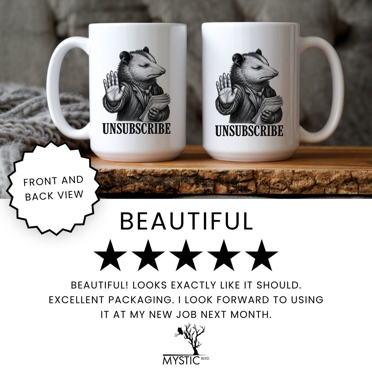 Unsubscribe Opossum Mug