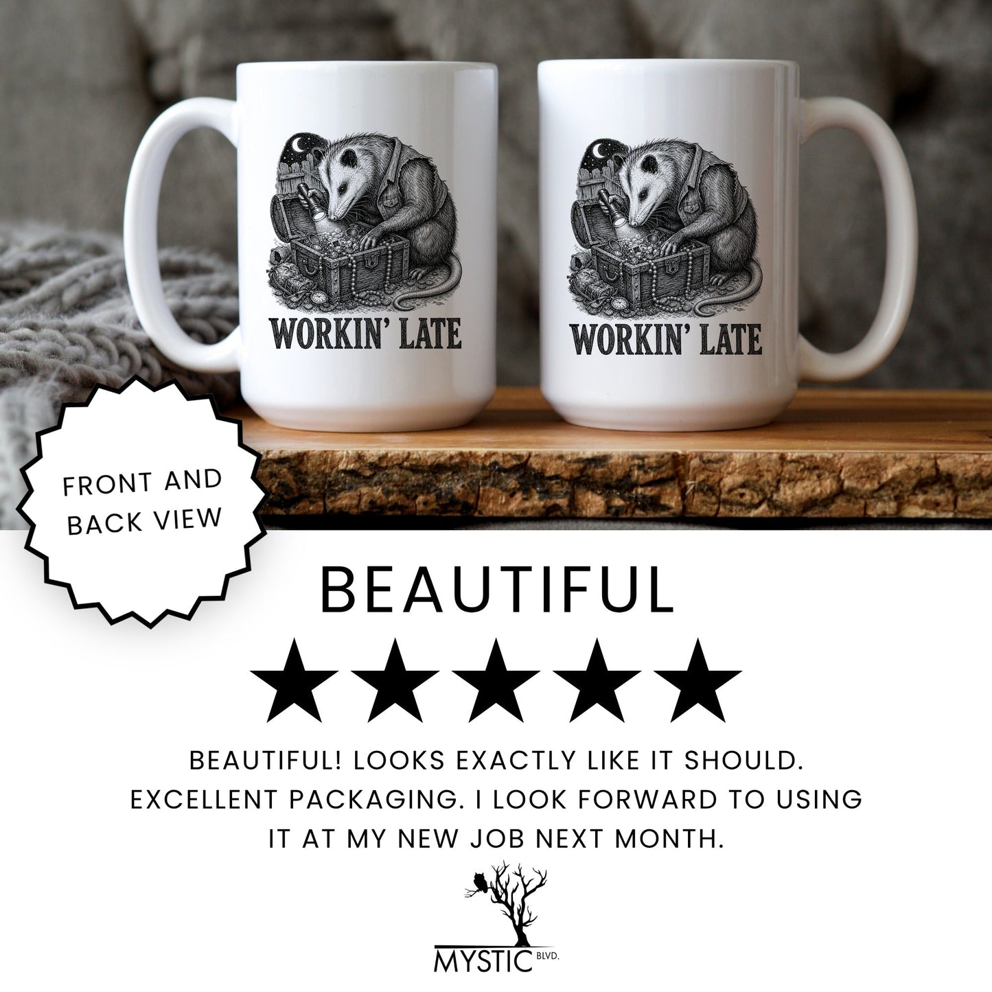 Workin' Late Opossum Mug