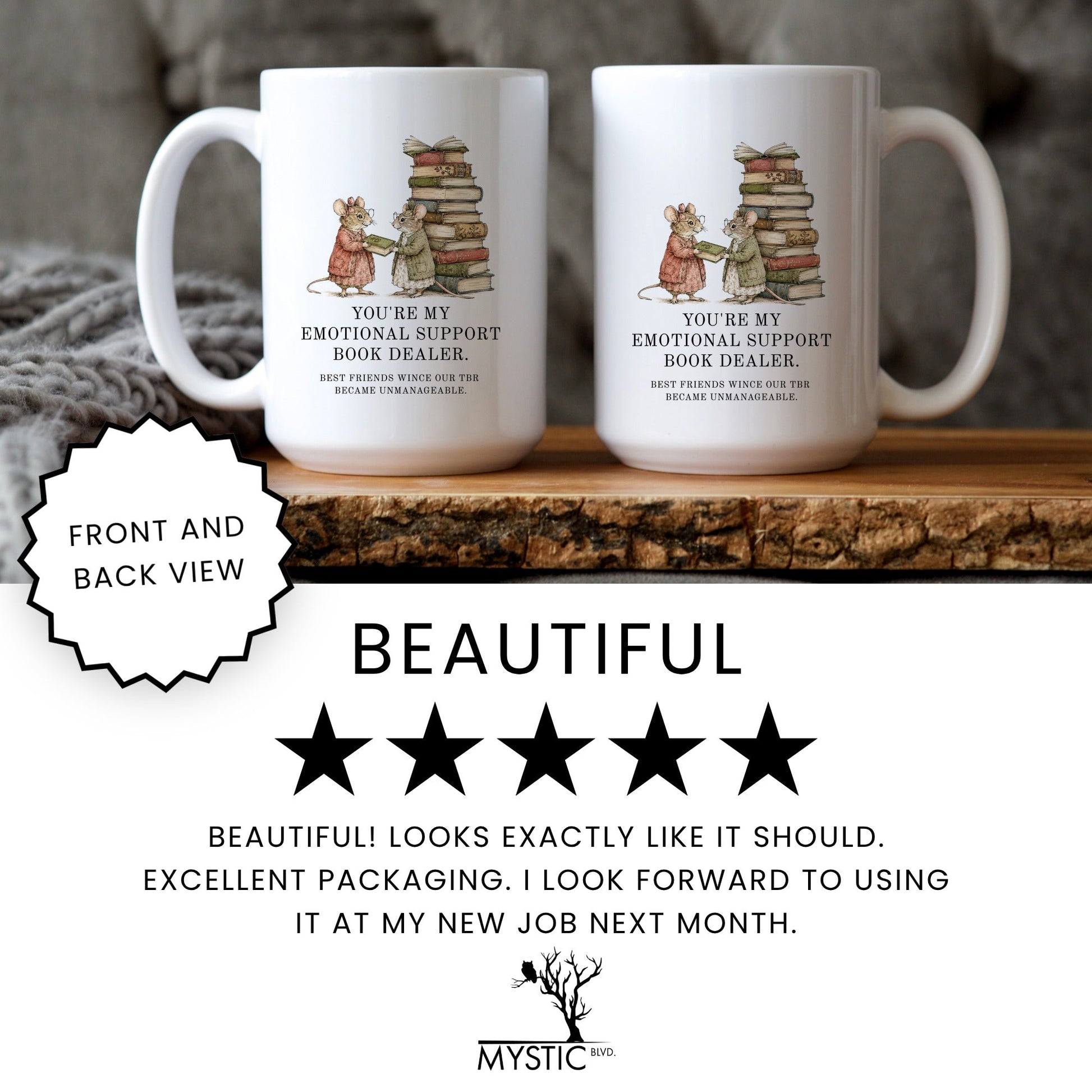 Emotional Support Book Dealer Mug - lifestyle photo