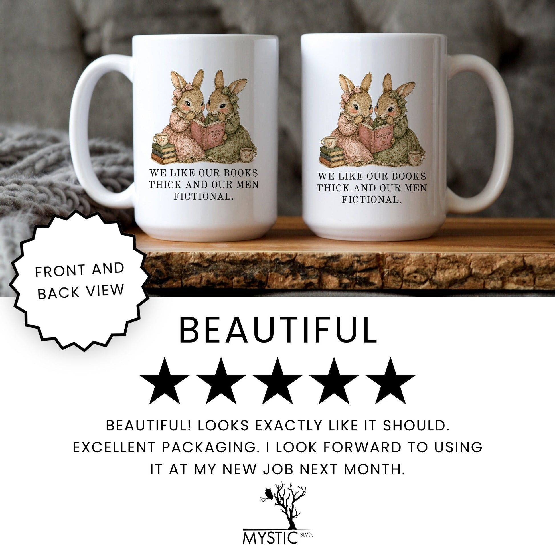 Thick Books Fictional Men Mug - lifestyle photo
