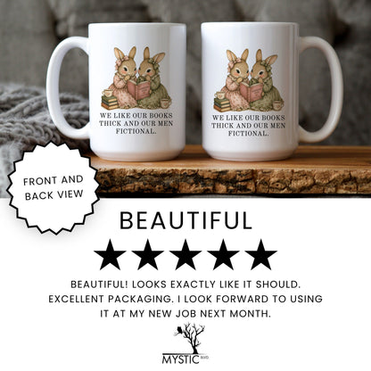 Thick Books Fictional Men Mug - lifestyle photo