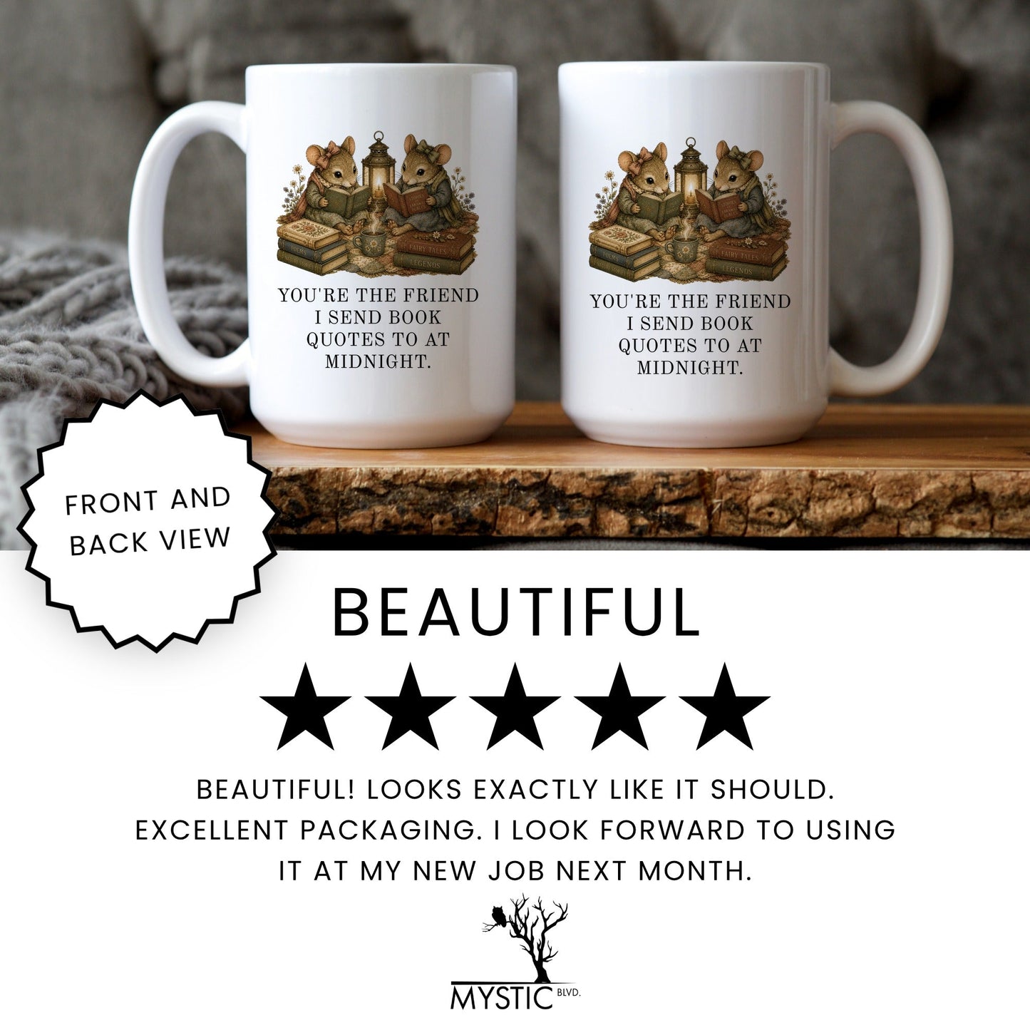 Midnight Book Quotes Mug