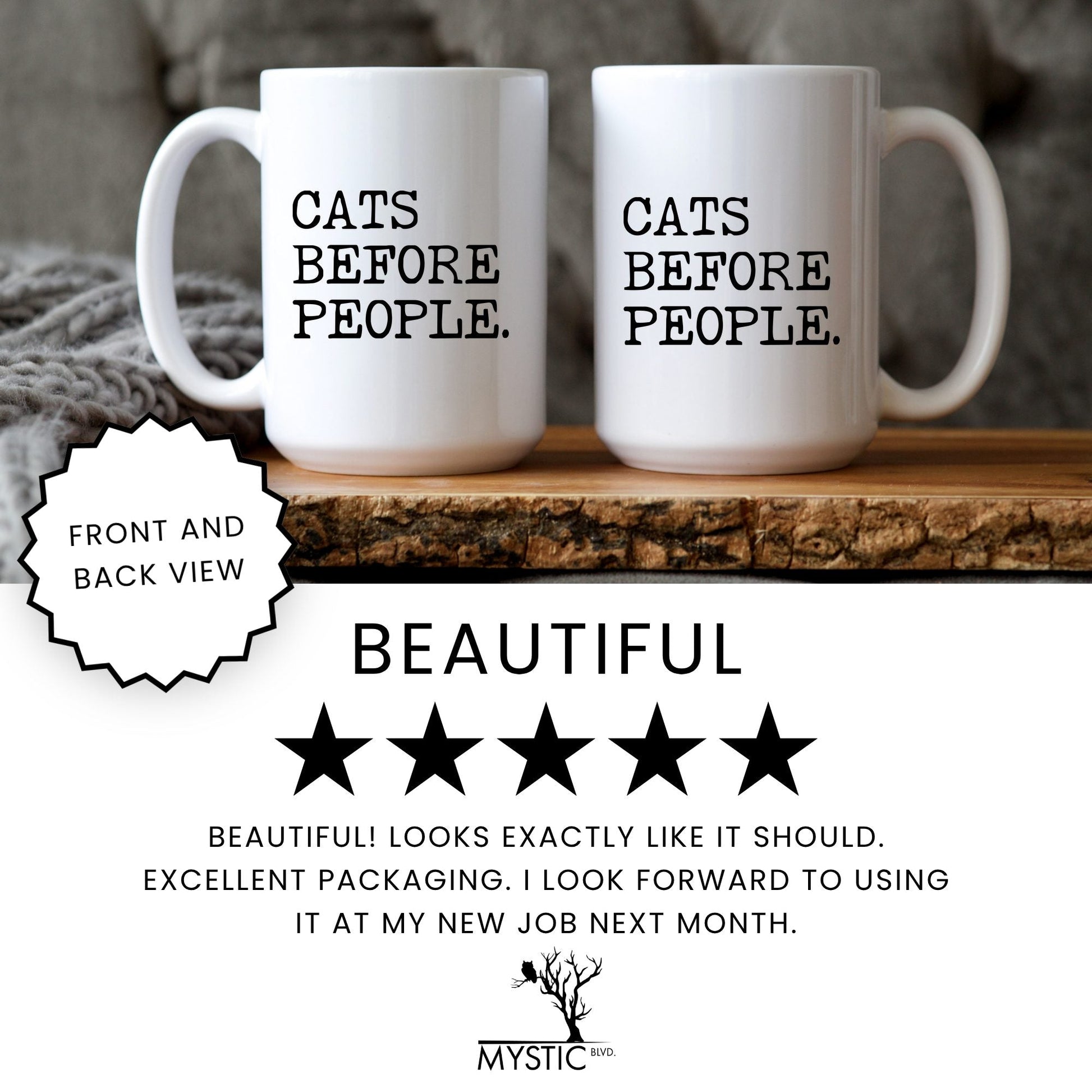 Cats Before People coffee mug five star review