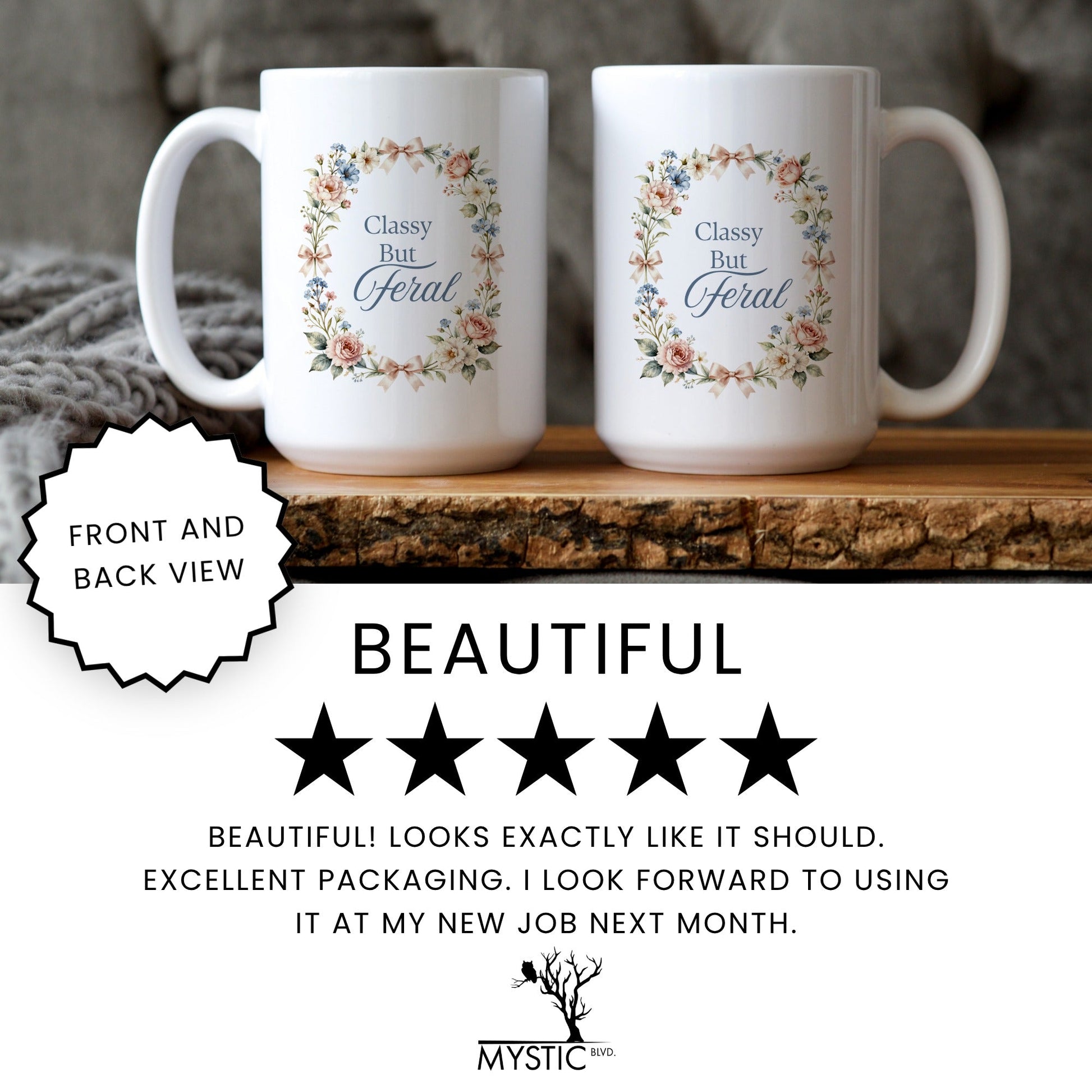 Classy But Feral Mug - lifestyle photo