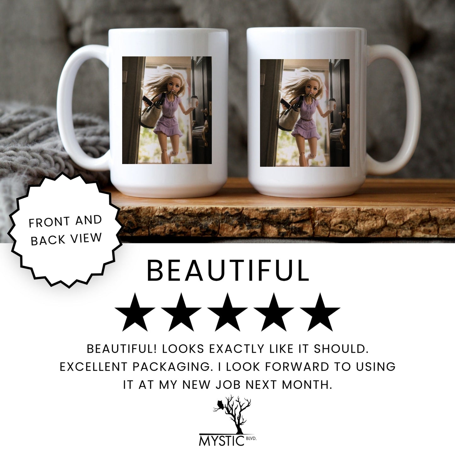On My Way Doll Face Mug
