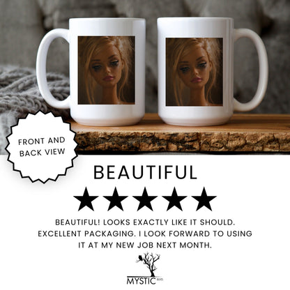 Exhausted Doll Face Mug