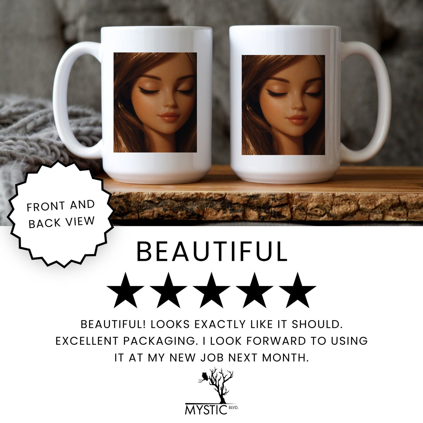 Unbothered Close-Up Doll Face Mug