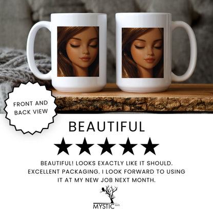 Unbothered Close-Up Doll Face Mug