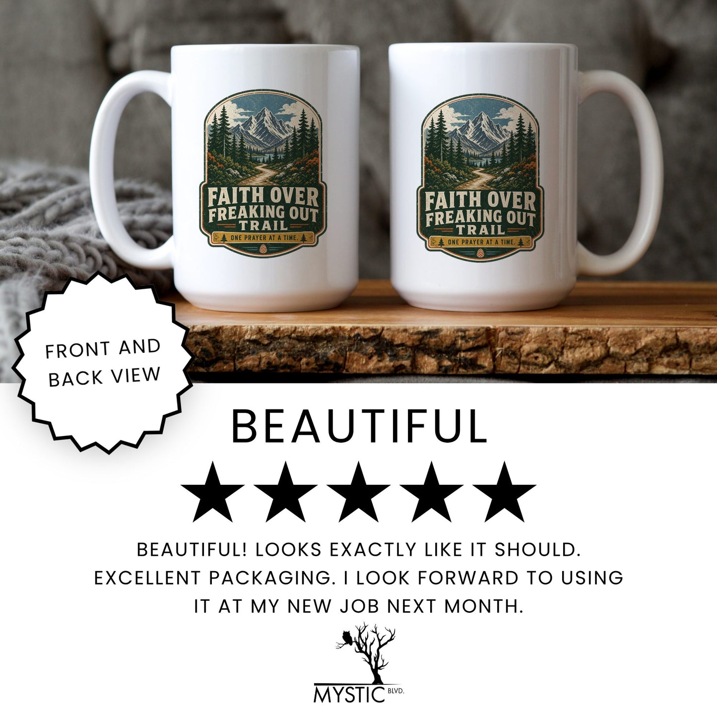 Lifestyle Photo #7 Faith Over Freaking Out Trail Mug
