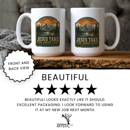 Jesus Take The Group Chat Sunset Mug