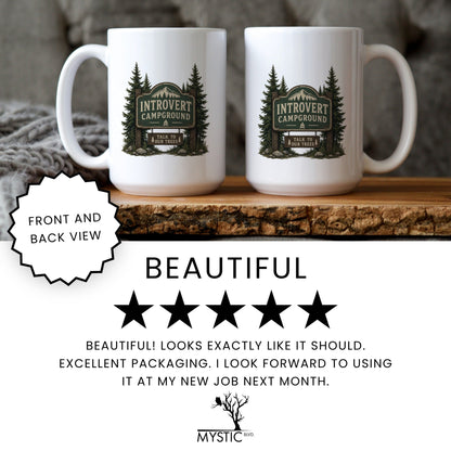 Introvert Campground coffee mug