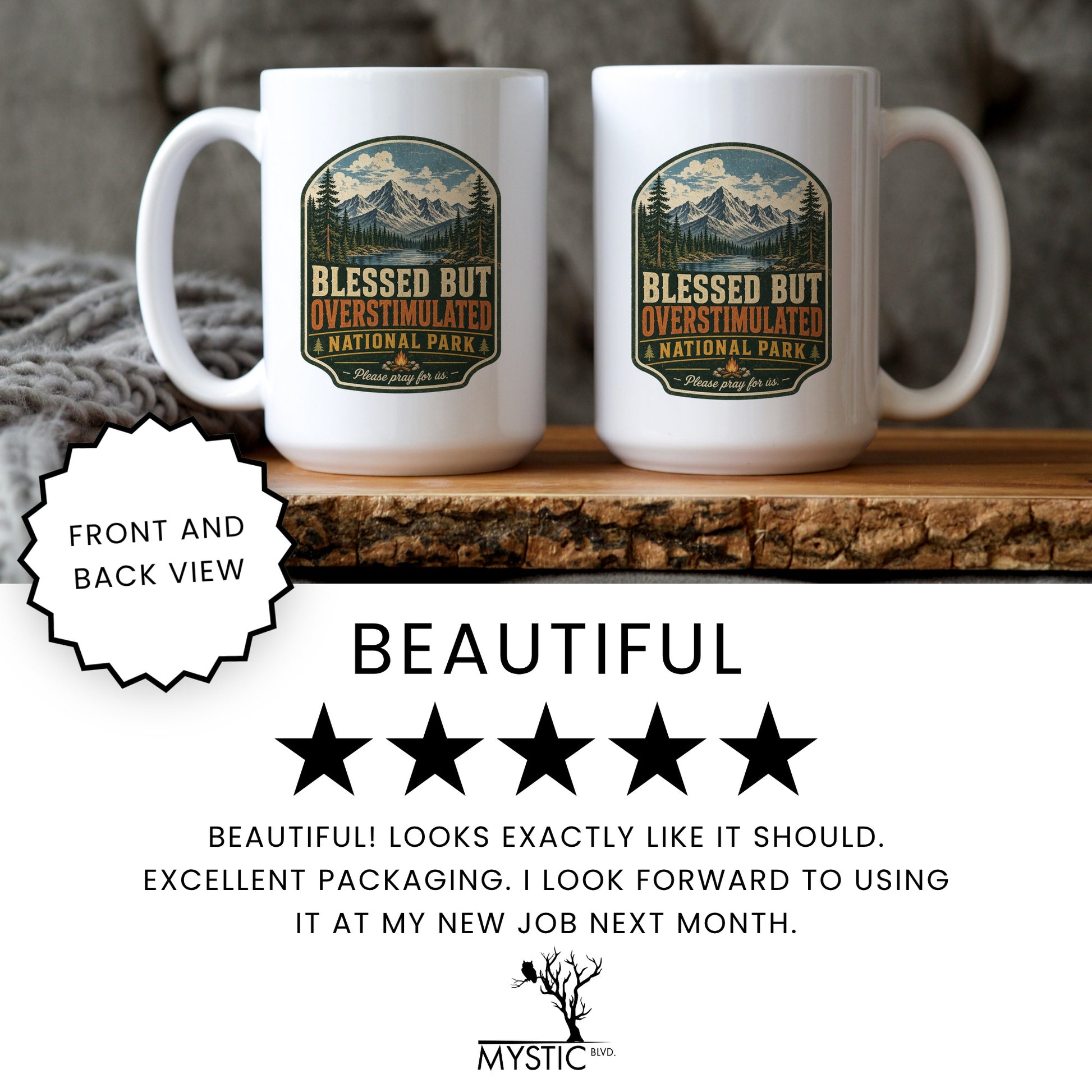 Lifestyle Photo #7 Blessed But Overstimulated Mug
