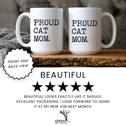 Proud Cat Mom coffee mug five star review