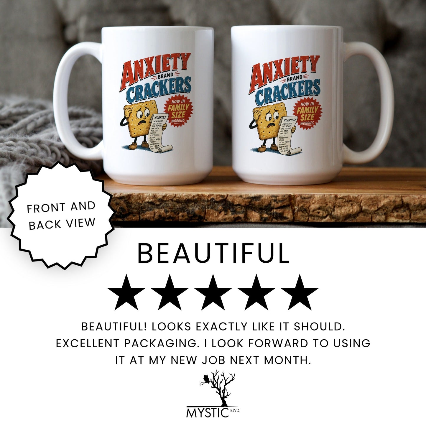 Anxiety Brand Crackers Mug - lifestyle photo