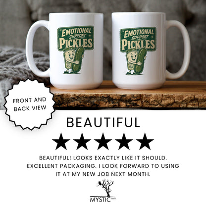 Emotional Support Pickles Mug - lifestyle photo