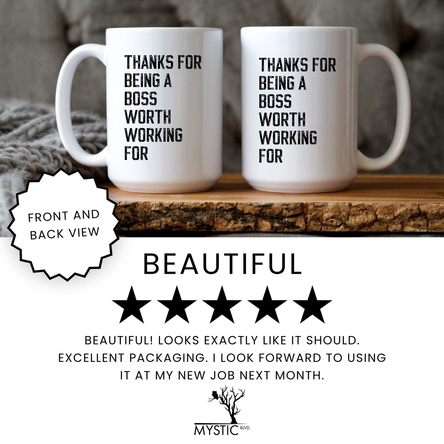 Thanks for being a boss worth working for coffee mug
