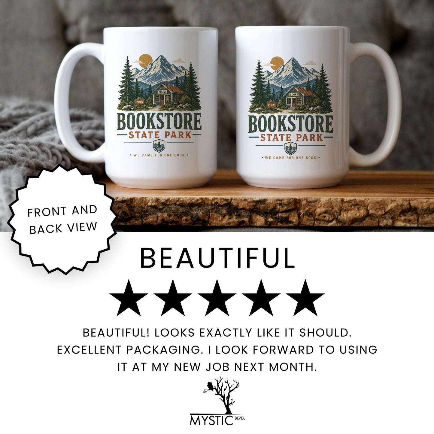 Bookstore State Park Mug - lifestyle photo