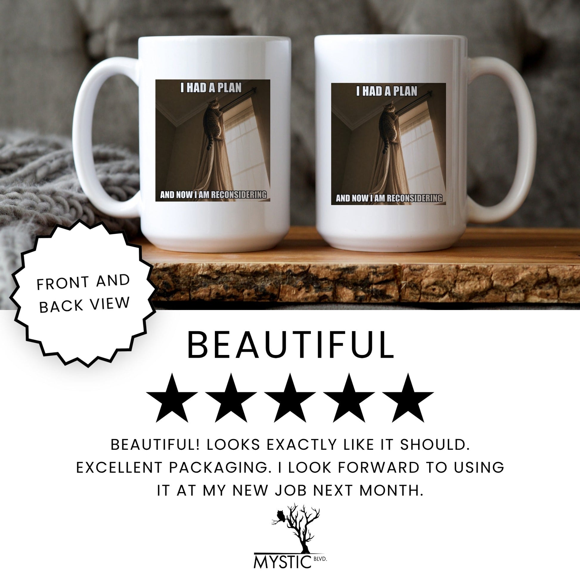 Had a plan am now reconsidering tabby cat coffee mug