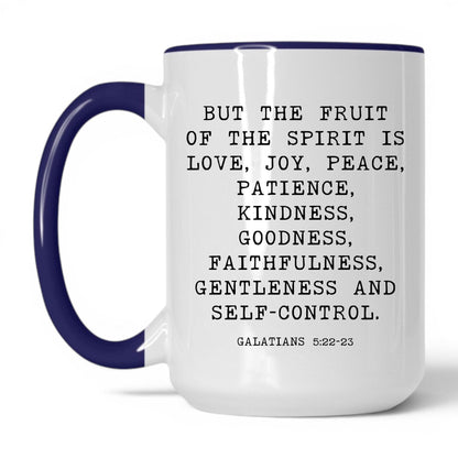 Fruit of the Spirit Mug – 15oz White/Midnight Blue Mug
